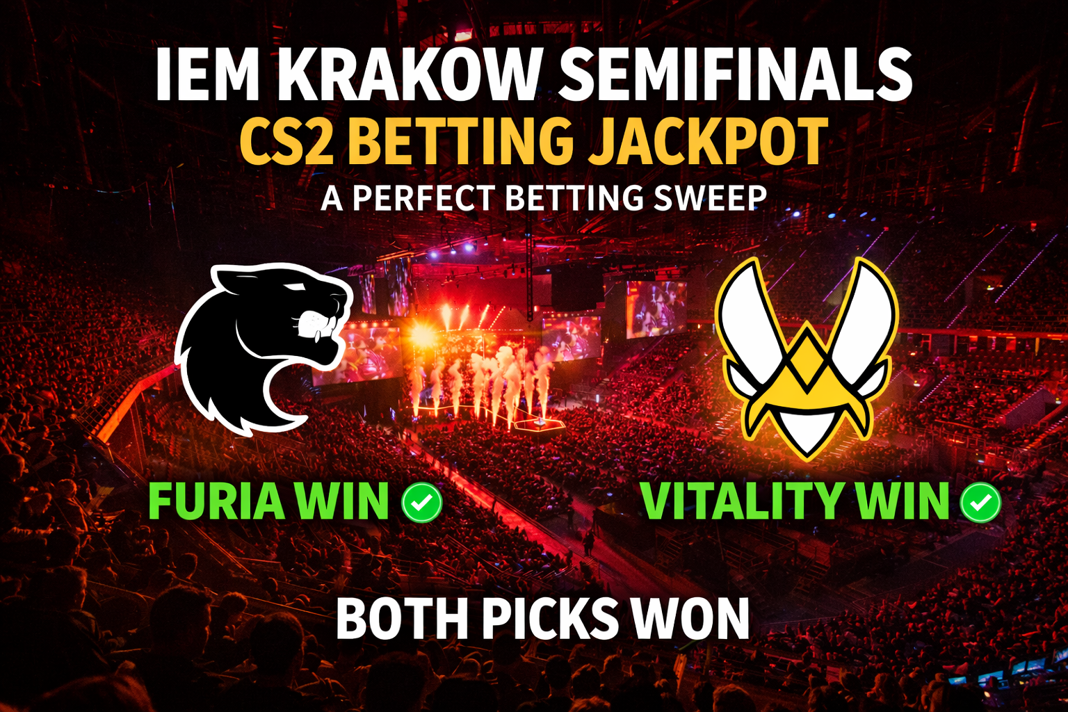 IEM Krakow Semifinals CS2 Betting Jackpot - A Perfect Betting Sweep